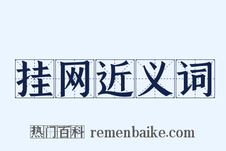 挂网近义词是什么意思的图片